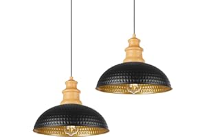 Diyel Farmhouse Pendant Lights Kitchen Island, 12 Inch Large Modern Industrial Hanging Lamps Ceiling Mounted with Hammered Metal, Rustic Country Bar Chandeliers for Hallway Entryway Dining Room