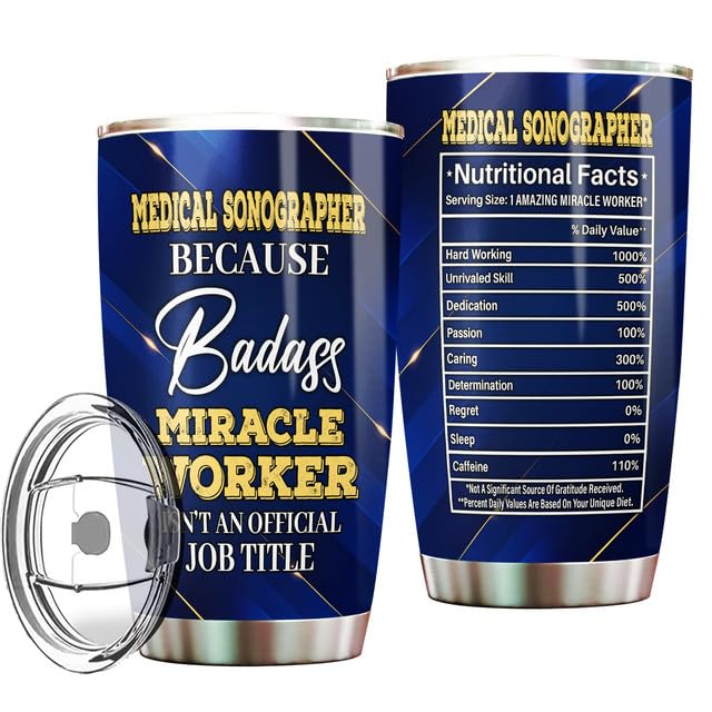 MONIZILUCKY Medical Sonographer Tumbler Stainless