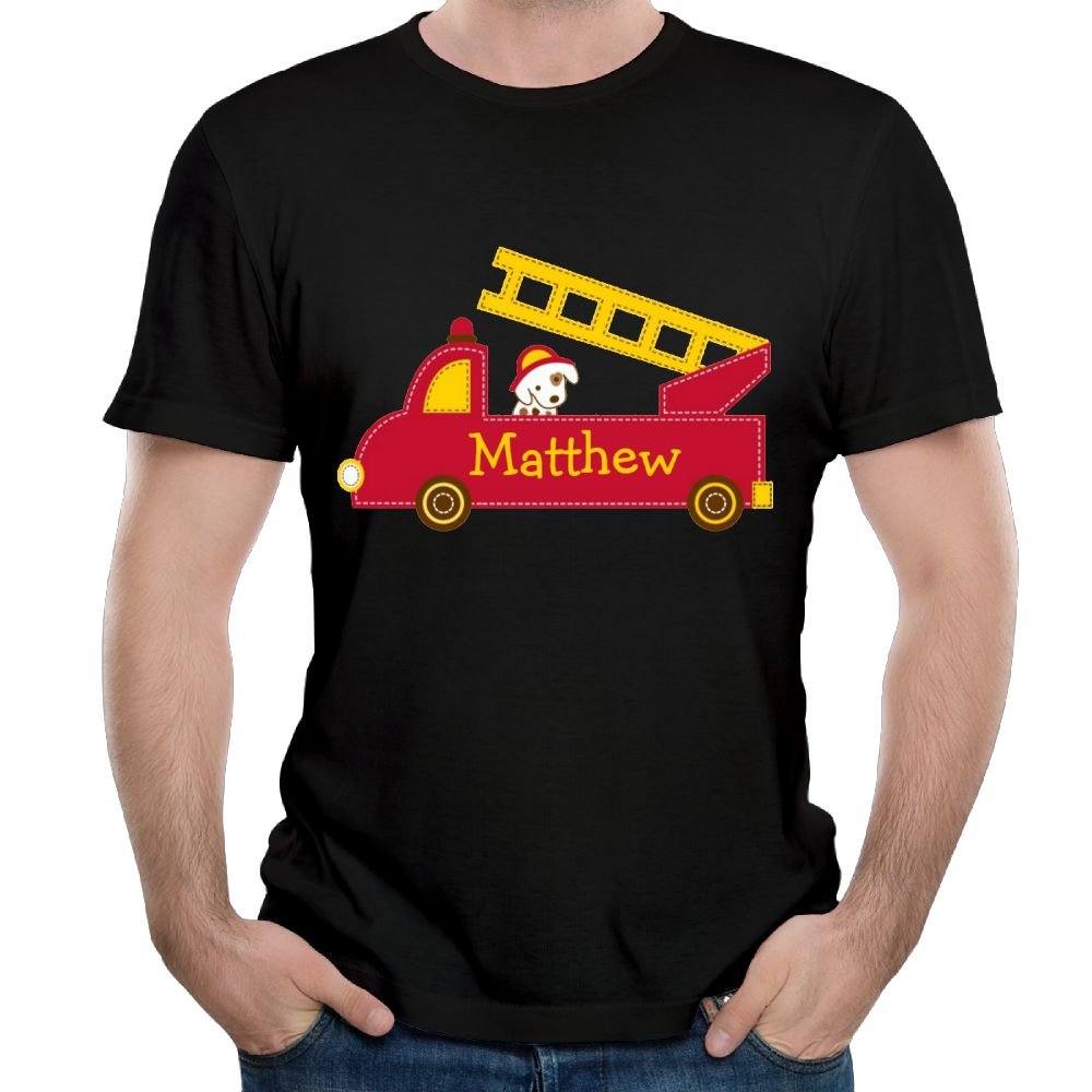 Han Fire Truck Cool Hiking Black T-shirt Short Sleeve