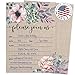 Rustic Burlap Invitations with Florals. 25 Lavender Envelopes and Fill in the Blank Invites for Bridal Showers, Baby Showers, Birthdays, Graduations, Christening, Baptism, Dinner Parties, Rehearsal Di