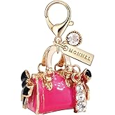 MC40 Pink 3D Pink Handbag Lobster Clasp Charms Pendants with Pouch Bag (1 piece)