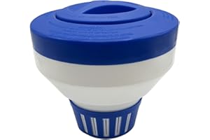 Poolzilla Deluxe Chlorine Feeder, (1 Pack) Adjustable Collar Design for Optimal Dispersion, Can Hold Chlorine Tablets up to 3”