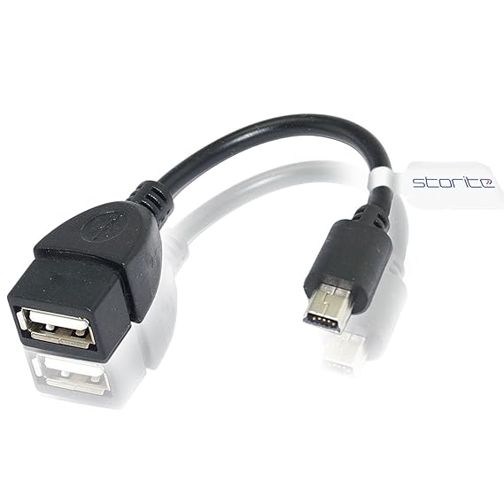 Storite Mini USB OTG Cable for Digital Cameras USB A Female to Mini
