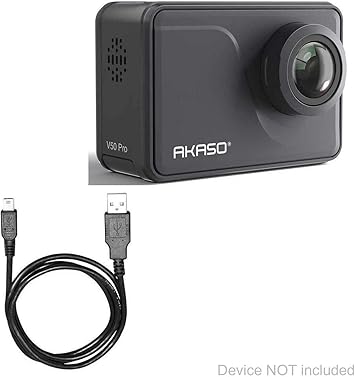 Amazon Com Akaso V50 Pro Action Camera Cable Boxwave Directsync Cable Durable Charge And Sync Cable For Akaso V50 Pro Action Camera Dl9 Mirror Dash Cam Electronics