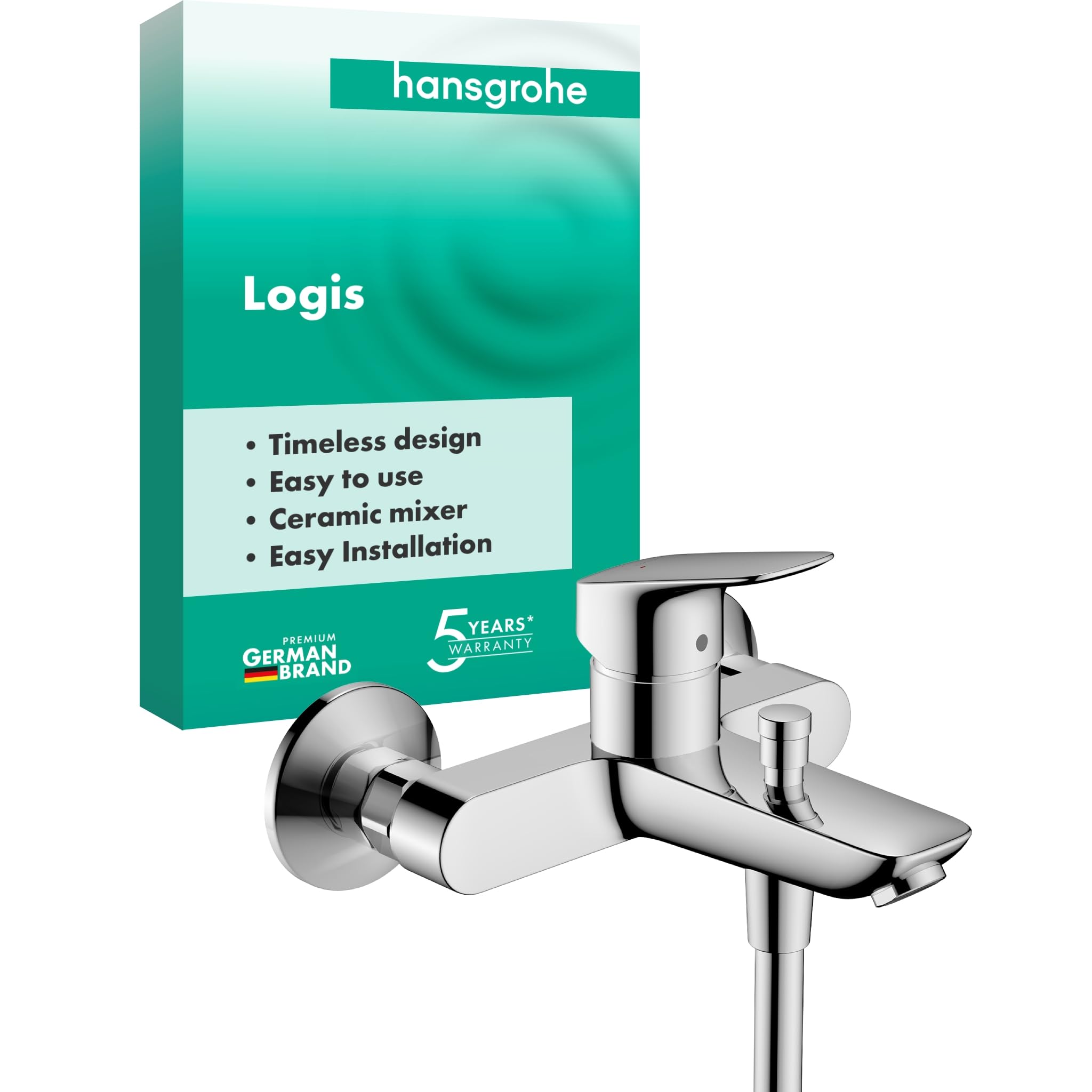 H. GROHE HG71400000 Logis Single-Lever Mixer for Bath Unit - Chrome
