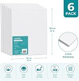 EXERZ 24x30cm Canvas Panels 6pcs 3mm 280GSM 100% Cotton Triple Primed view 2