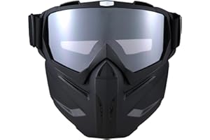 BROYEUR Paintball Mask Anti Fog, Full Face Tactical Mask Goggles Detachable for Motorcycle Cycling Skiing Halloween CS Game Cosplay