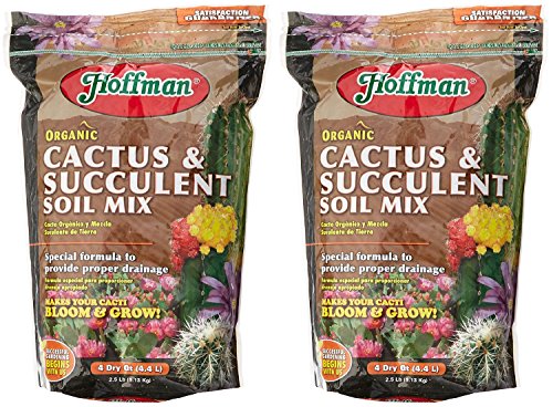 Hoffman 10404 Organic Cactus and Succulent Soil Mix, 4 Quarts (2-Pack) - //coolthings.us