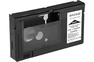 Bingxue Cassette Adapter for Camcorders SVHS VHS-C to VHS, Compatible 12mm, Motorized VHS Cassette Converter (Not Compatible 