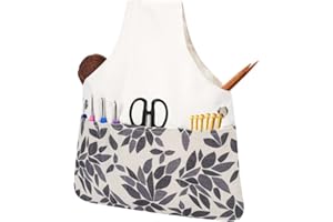 TOGETRUE Yarn Bag, Knitting Crochet Tote Bag, Lightweight Yarn Storage Bag Organizer, Yarn Tote Bags for Crocheting, Holding Yarn, Knitting Needles (Leaves)