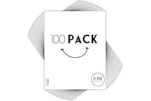 Golden State Art, Pack of 100, 11x14 White Backing Boards, 4-Ply Thickness, Signature Friendly, Great for Photos, Pictures, Frames, Prints