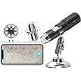 Wireless Skin Analyzer Machine Dermatoscope Scalp/Skin/Hair follicle Detection Testing Analysis Magnifier UV Skin Analyzer Professional 1000X Facial Skin Detector Digital Microscope