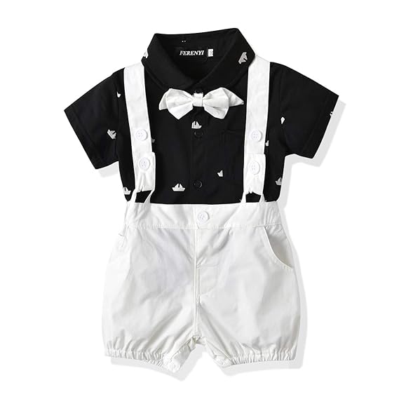 baby boy black overalls