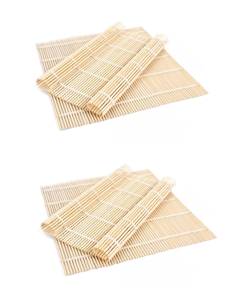 Photo 1 of 4 Pack Bamboo Sushi Rolling Mat, Sushi Roll Maker (9.5" x 9.6")
