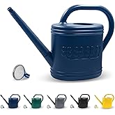 2 Gallon Watering Can, Outdoor Watering Can for Plants, Garden Water Can with Removable Long Spout and Stainless Steel Sprinkler Head, Large Water Can for Greenhouse (Dark Blue, 2 Gallon)