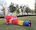 Kiddey Blue Children Playhouse Tent With Tunnel -Pops Up no Assembly Required- Large Kids Indoor & Outdoor House For Boys & Girls, Fits Up To 4 Children, 4 Ground Stakes. Perfect Gift For Toddlers