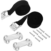 Universal Cooler Tie-Down Strap Kit, Tie Down Kit Cooler Straps, Cam Buckle Lashing Strap Compatible with YETI Coolers, RTIC Coolers