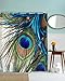 Goodbath Shower Curtain,Peacock Feather Eye Waterproof Fabric Bathroom Shower Curtains,72 x 72 Inch, Colorful