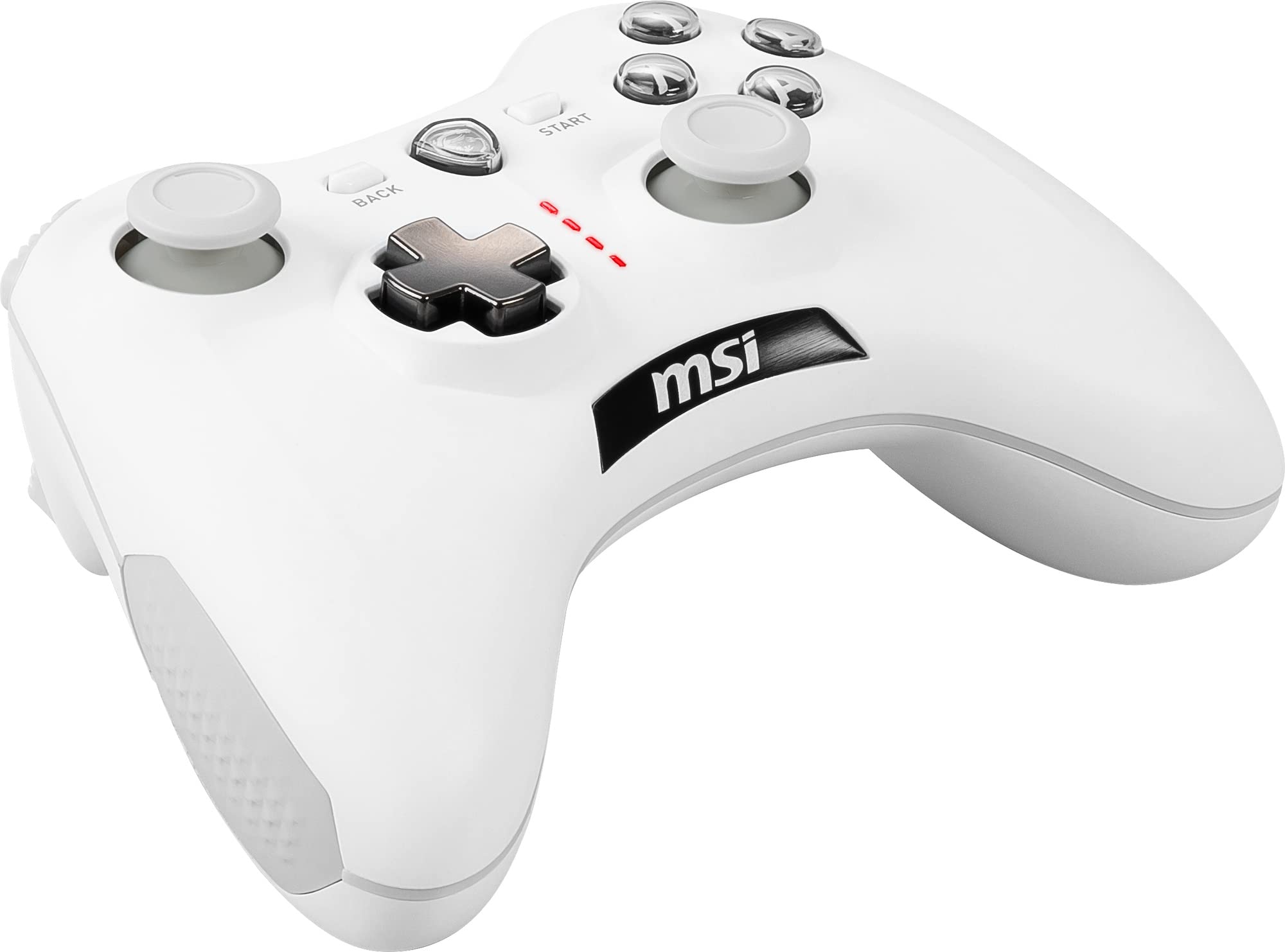 MSI Force GC30V2 White Wireless Gaming Controller, Dual Vibration Motors, Dual Connection Modes, Interchangable D-Pads, Compatible with PC & Android