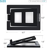 Mukjipa C-1 Desktop Speaker Stands Small Speakers Tilted 16 Degree Angle Black view 4
