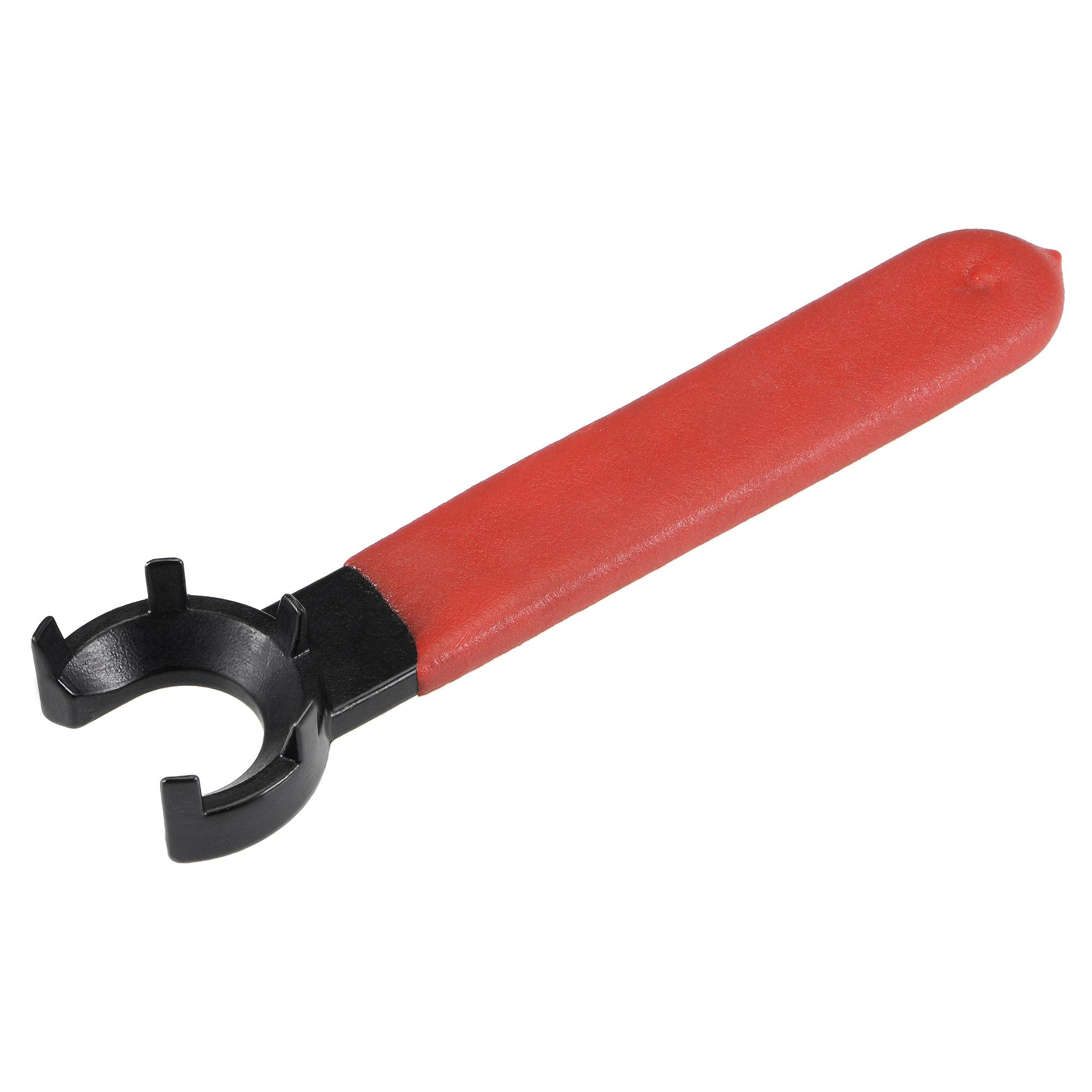 sourcing map Collet Chuck Wrench Spanner for ER25M Clamping Nut Milling Machine Lathe Chuck Holder Tool with Red Non-Slip Handle