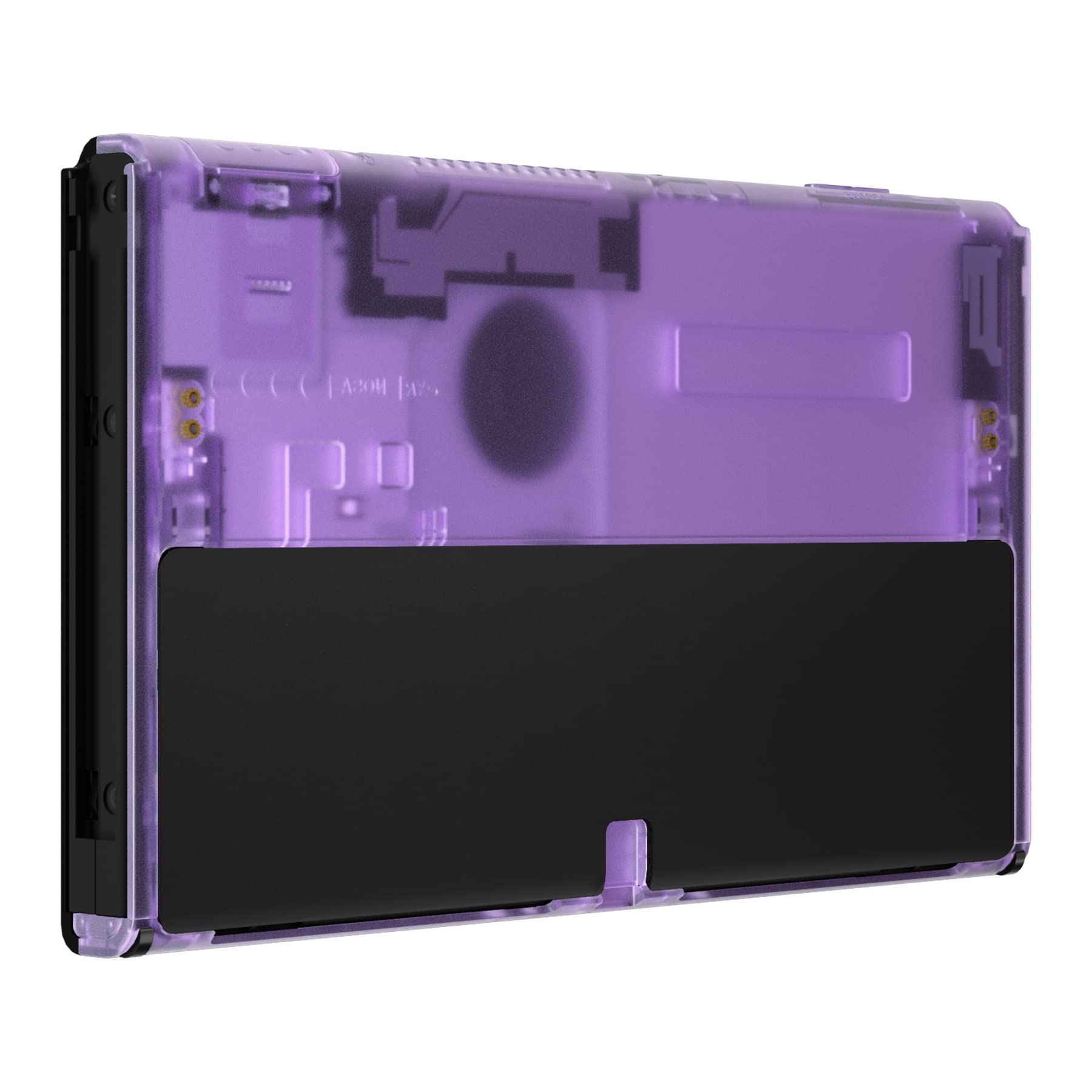 eXtremeRate Clear Atomic Purple Console Back Plate DIY Replacement Housing Shell Case for Nintendo Switch OLED Console – JoyCon Shell & Kickstand NOT Included