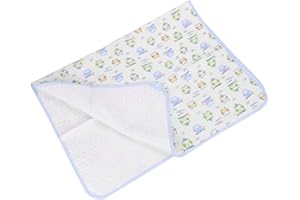 PENINSULA LOVE Baby Waterproof Bed Pad Reusable Bed Wetting Incontinence Cover Washable Mattress Pad Breathable Cotton Pee Pads Protector Heavy Absorbency Cartoon Urine Bed Underpad Toddler Dipper Changing Pad