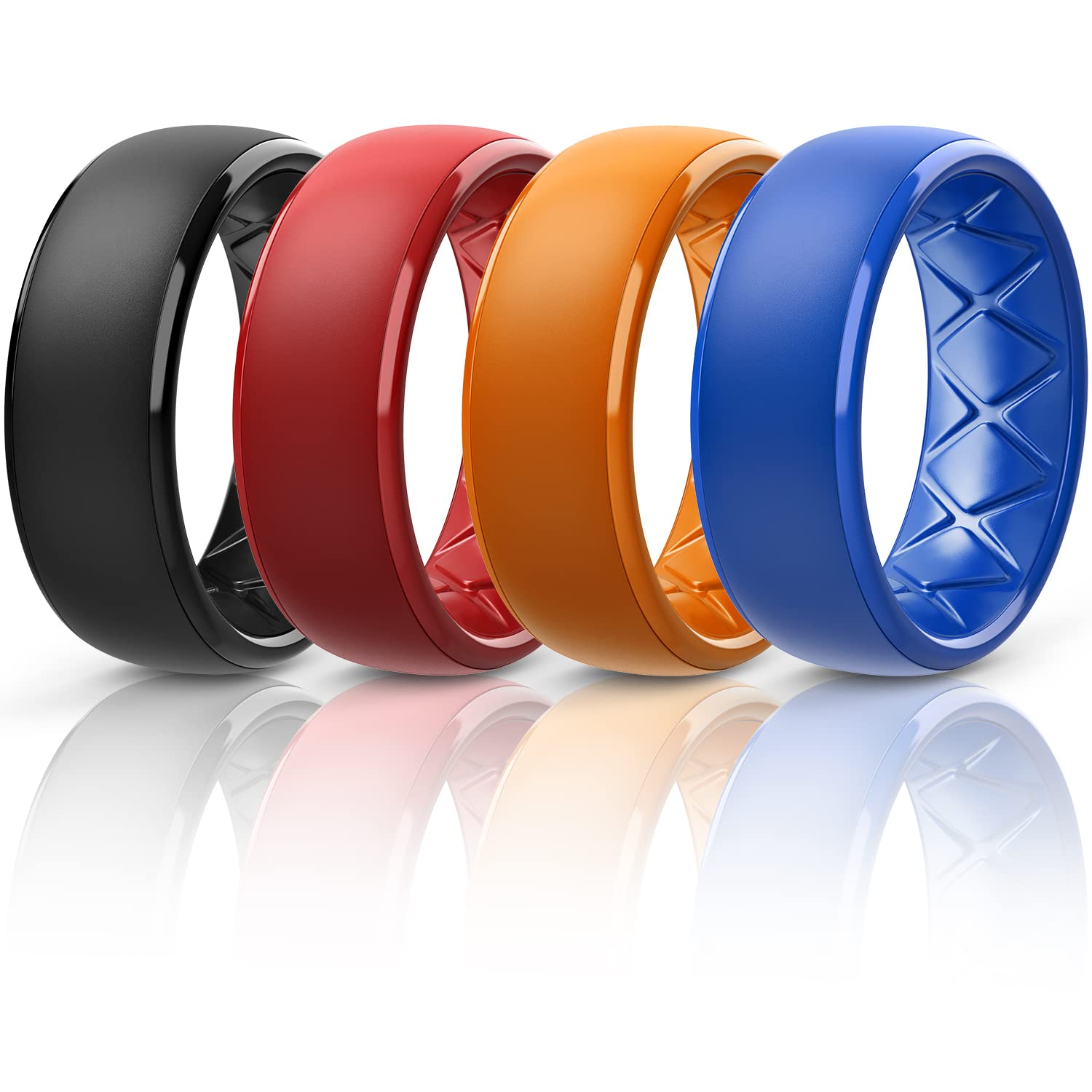 Egnaro Silicone Rings for Men, 1 ring/4 rings Mens