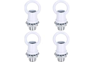 PATIKIL 18Lb Load Lamp Female Loop Holder, 4 Set Lifting Eye M10 Fine Thread Nut Hook Ring Shape Structural Support to Chande