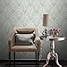 Astoria Deco Wallpaper Duck Egg and Silver Rasch 305333