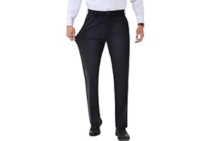 Lion Nardo Mens Stretch Dress Pants Slim Fit Dress Pants for Men Expandable Waist Casual Dress Pants Athletic Golf Pants
