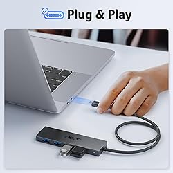 Acer USB C Hub 4 Ports, Multiple USB 3.0 Hub, USBC