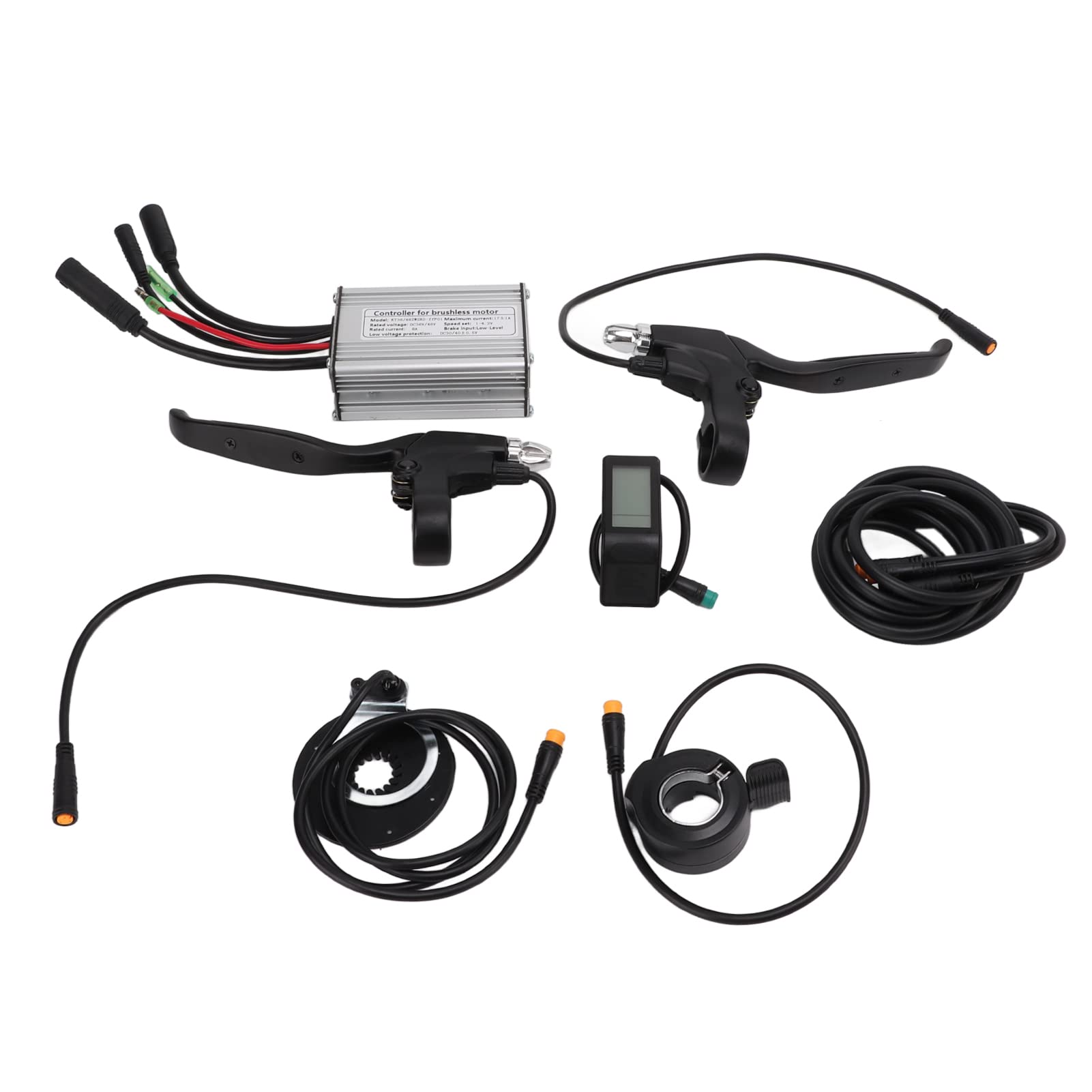 Alomejor 36V 48V 350W Electric Bike Brushless Motor Controller with LCD4 Meter Dial Assist Sensor Brake Handle