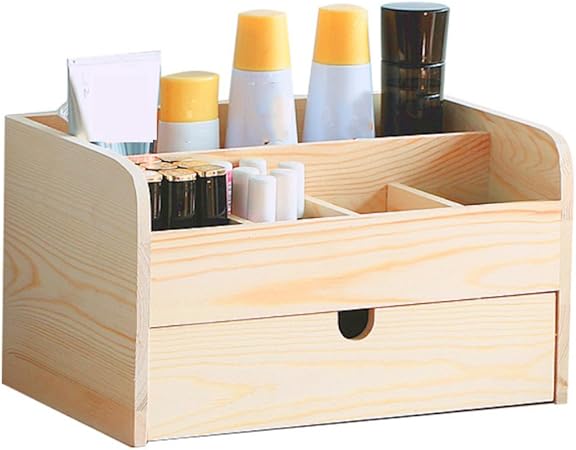Organizador de Archivos de Mesa Cajón del estante de madera de la caja de almacenamiento de