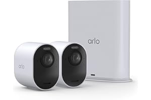 Arlo Ultra (3rd Gen - 2025 Release) 4K Security Camera + SmartHub, Battery Power, Emergency Response, AI Generated Event Summ