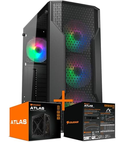 Capa para jogos COUGAR Conquer ATX - Torre media - Vidro temperado