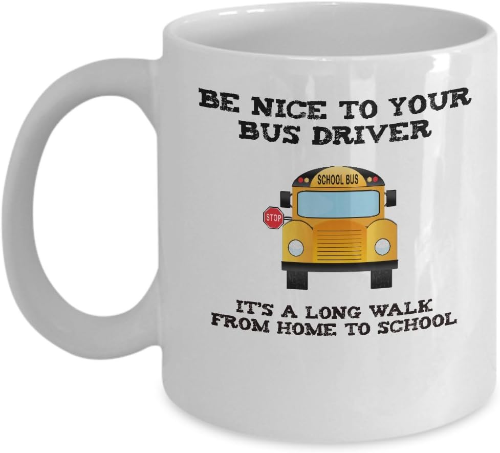 School Bus Driver Appreciation Mug - Long Way from Home to School - Back to School Mug