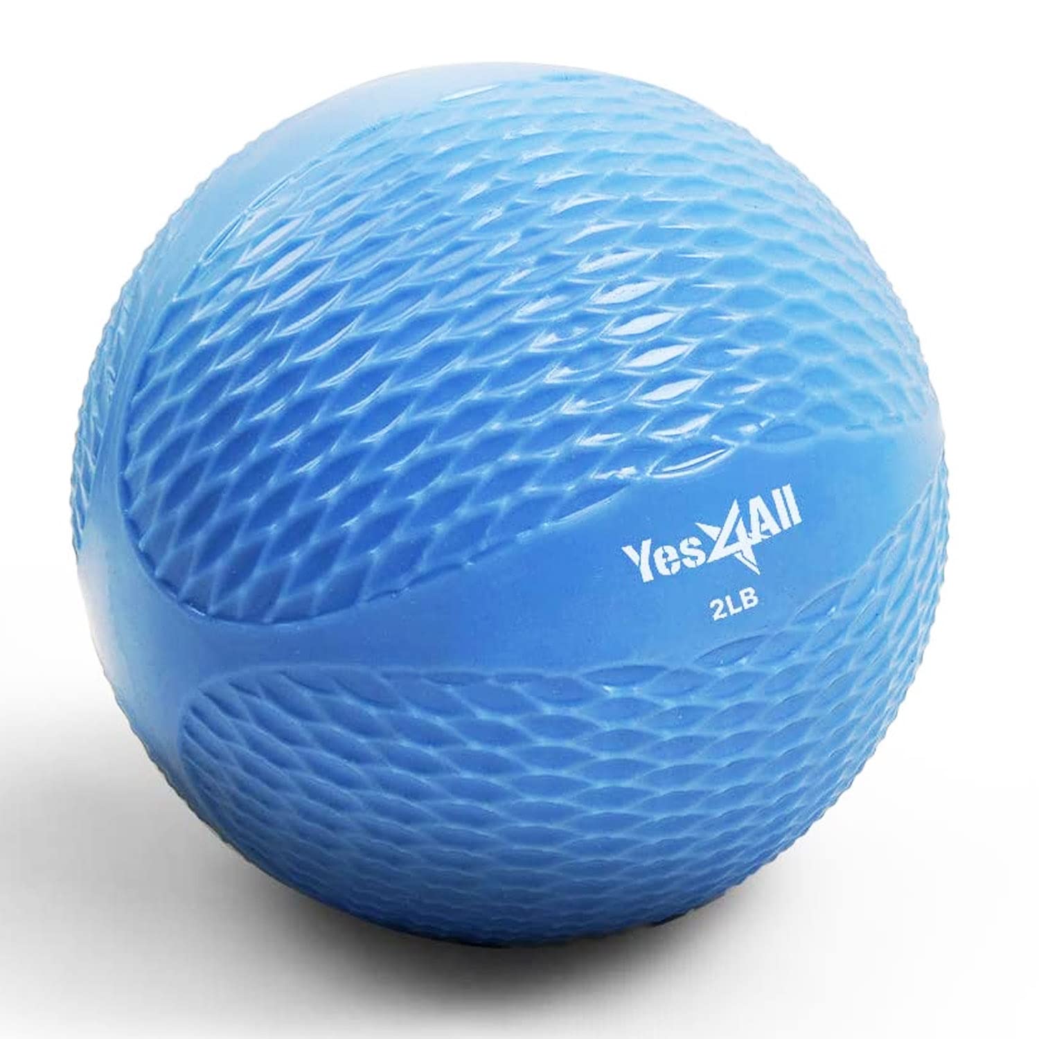 Yes4All AYPK Soft Weighted Medicine Toning Ball Blue 0.9 kg Single for Pilates, Yoga and Fitness