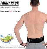 LocoJoy Running Belt Adjustable 60-120cm Reflective Strip 3 Pockets Black view 4