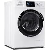 BLACK+DECKER Washer and Dryer Combo, 2.7 Cu. Ft. Capacity, BCW27MW, White | 2.7 Cu. Ft. All In One Washer and Dryer with LED Display &amp; 16 Cycles, Washes up to 25.6 lbs., Dries up to 13.2 lbs.
