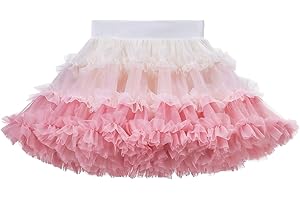 Silkglory Tutu for Toddler Girls Princess Fluffy Soft Tulle Ballet Birthday Party Pettiskirt Tutu Skirt Dress (9M-5T)