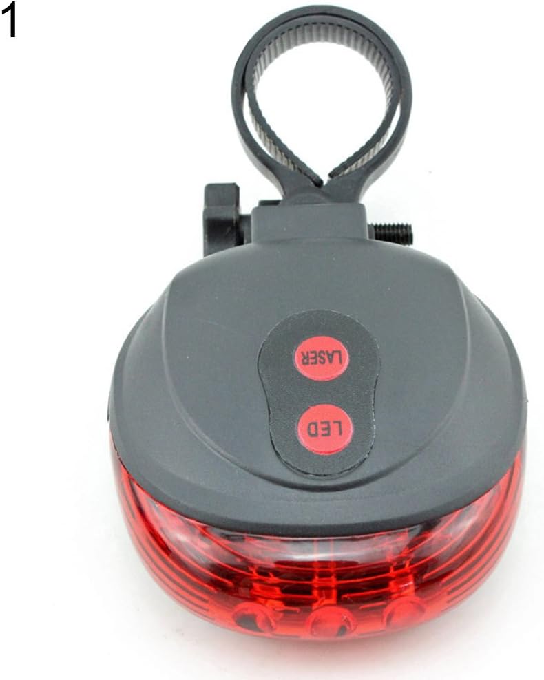Yimosecoxiang Portable Mountain Bicycle Bike Cycle Rear Tail Warning Lamp 5 LED Light Flash Mode - Red