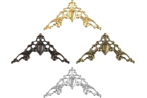 Ruiwaer 80pcs Metal Book Corner Protectors Scrapbooking Albums Menus Folders Corner Protectors (Antique Brass, Bronze, Golden, Silver)