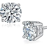 Moissanite Stud Earrings for Women,Sterling Silver 925 Earrings Jewelry Engagement Gifts for Women Men