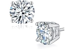 TOPFOOK Moissanite Stud Earrings for Women,Sterling Silver 925 Earrings Jewelry Engagement Gifts for Women Men