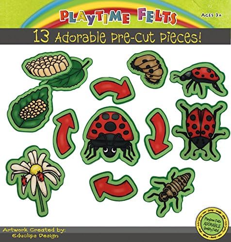 Playtime Felts Ladybug Life Cycle Felt Board Story Set - Precut