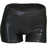 LUOUSE Girls Gymnastics Shorts, Little Kids Sparkle Tumbling Dance Athletic Short