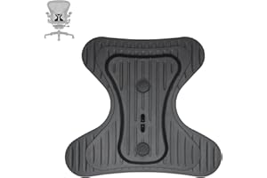 Yerinmeich Compatible with Herman Miller Classic Aeron Chairs, PostureFit Butterfly Lumbar Support Replacement with Polyurethane Back Pad, Graphite Black, Sizes A B C Universal