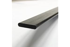 KARBXON – Flat Carbon Fiber RODS - 10mm x 2mm x 1000mm – Pultruded Flat Solid Rod - Black Matte Finish - Pure Solid Carbon Fibre Flat Strips - for RC Planes-Drones, Boat DIY Craft Projects