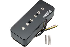 MUSICLILY Wilkinson M Series Stacked P90 Soapbar Ceramic Single Coil Pickup Bridge Pickup 16K for SG LP Style Electric Guitar, Black